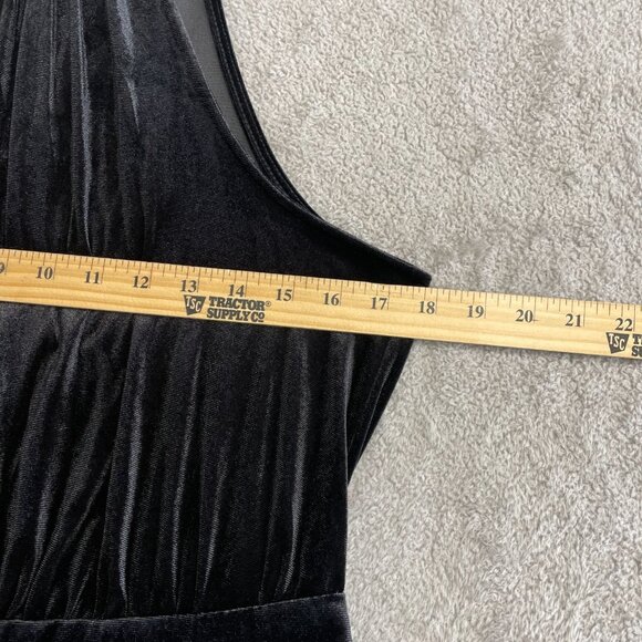 NEW A new Day Women's S Black Velvet Halter Wide Leg Jumpsuit High Neck 1655 - Picture 5 of 9